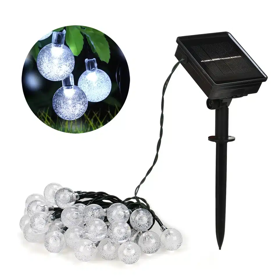 OSIDEN Solar Lamp 5M 20Led Crystal Ball Globe luz Waterproof Warm White Fairy Light Garden Decoration Outdoor Solar Led String 17