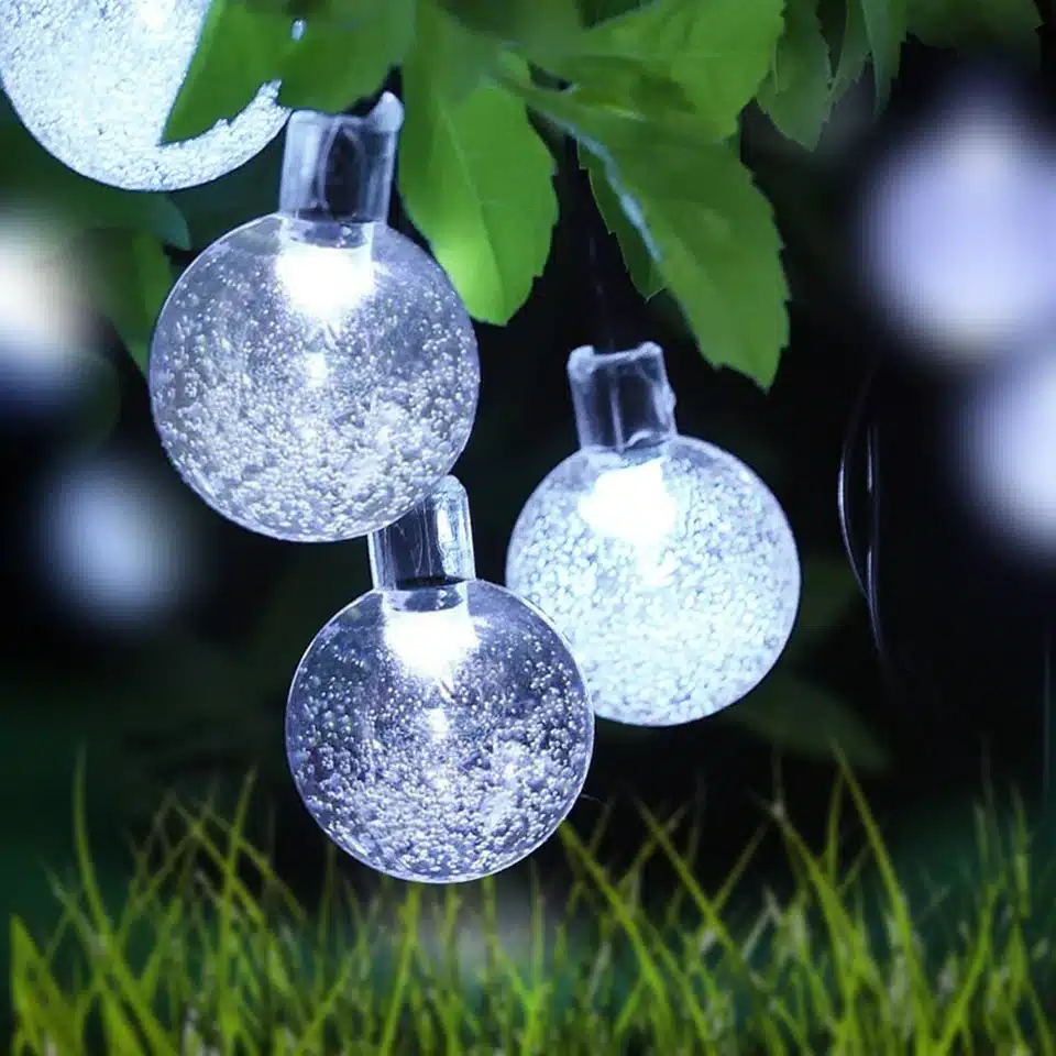 OSIDEN Solar Lamp 5M 20Led Crystal Ball Globe luz Waterproof Warm White Fairy Light Garden Decoration Outdoor Solar Led String 20