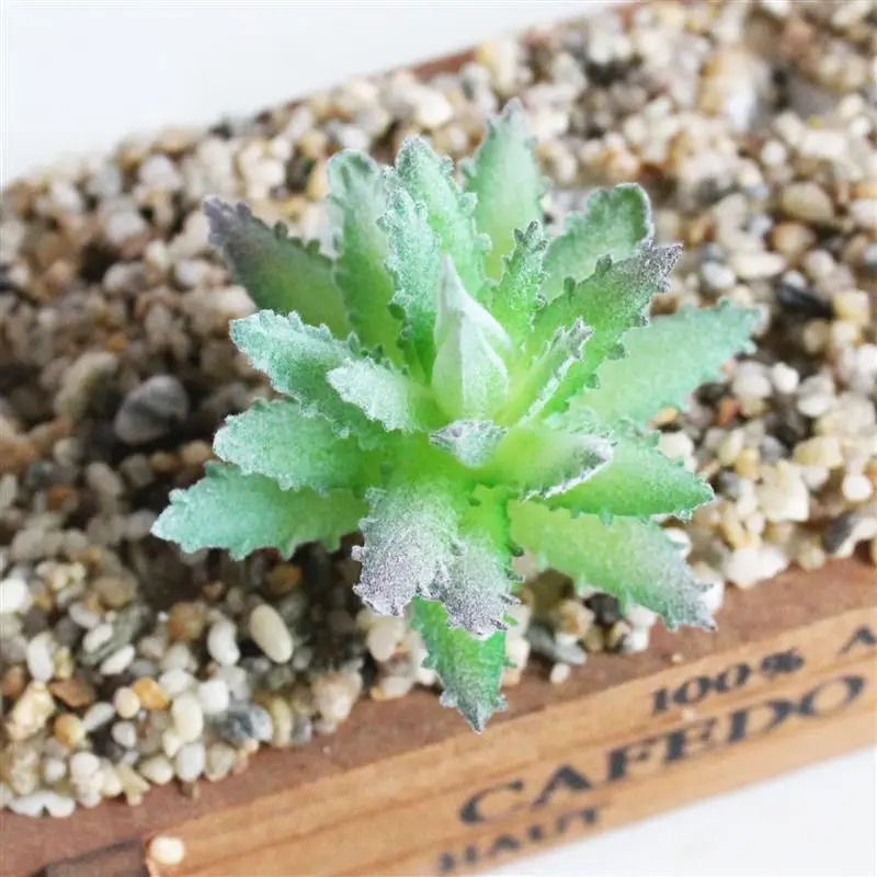 7PCS Artificial Succulent Party Decorative Fake Plant Faux Succulent Landscape Lotus Flower Arrange for Home Garden Table Decors 23