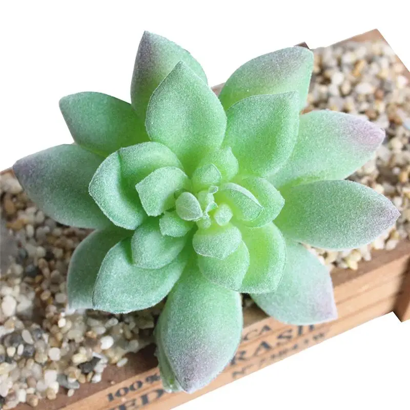 7PCS Artificial Succulent Party Decorative Fake Plant Faux Succulent Landscape Lotus Flower Arrange for Home Garden Table Decors 26