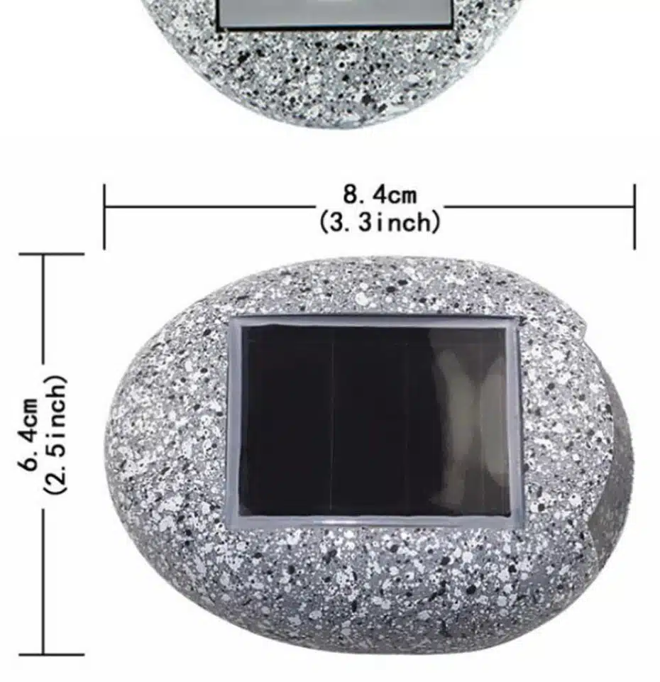 Solar Light For Garden Decoration Outdoor Path light Pebbles Stones LED Rock Light Waterproof Driveway Walkway Solar Stones Lamp 15