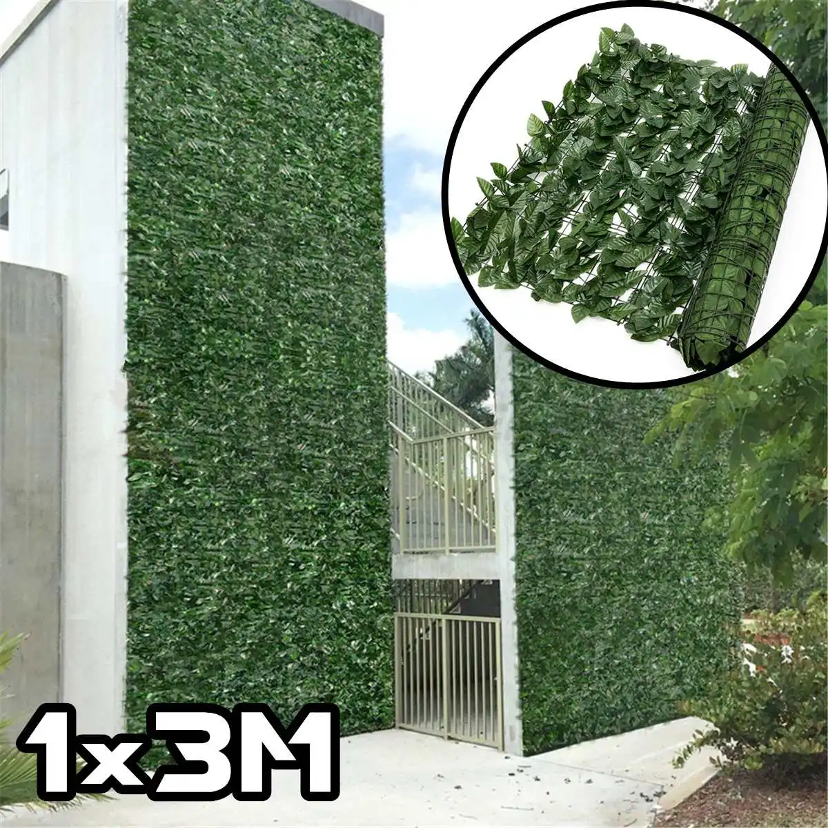 1x3M Plant Wall Artificial Lawn Boxwood Hedge Garden Backyard Home Decor Simulation Grass Turf Rug Lawn Outdoor Flower wall 6