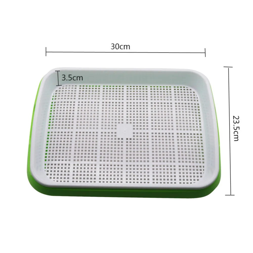 1 set Double Layer Bean Sprouts Plate Seedling Tray Planting Dishes Growing wheat seedlings Nursery Pots Home Garden plant tools 4