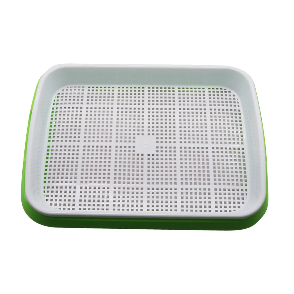 1 set Double Layer Bean Sprouts Plate Seedling Tray Planting Dishes Growing wheat seedlings Nursery Pots Home Garden plant tools 7