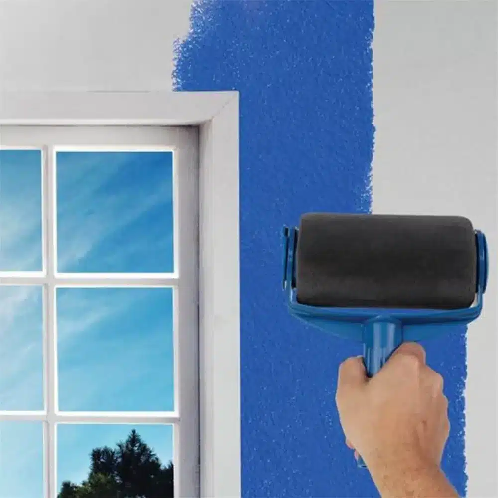 NEW Paint Runner Pro Roller Brush Handle Tool Flocked Edger Office Room Wall Painting Home Garden Tool Roller Paint Brush Set 5