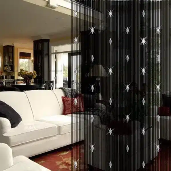 High Quality Romantic Home Decorative String Curtain With 3 Beads Door Window Panel Room Divider for Hotel Room Decor VB447 P30 1