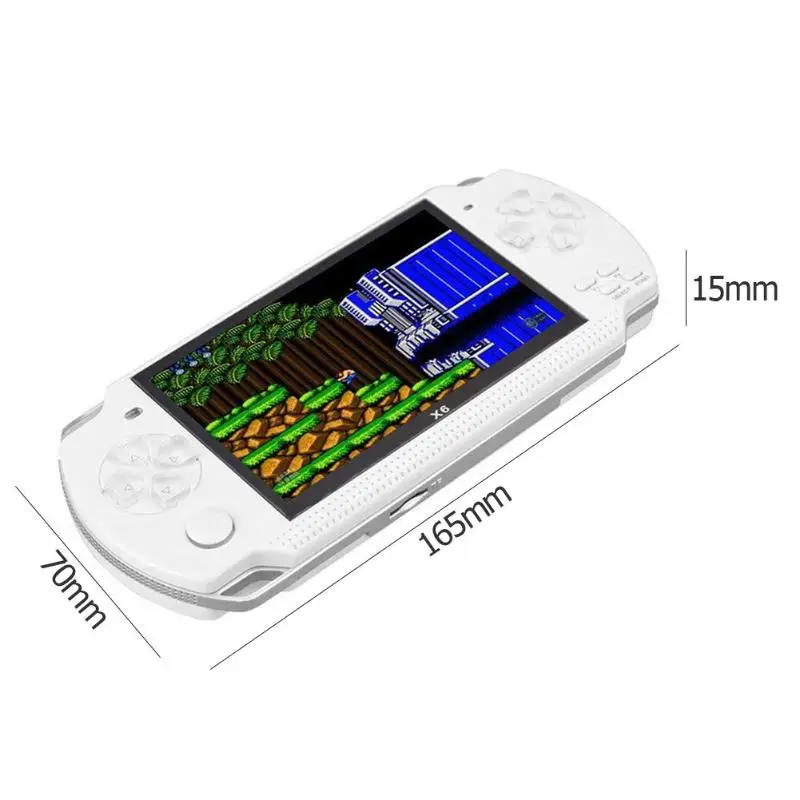X6 4.3inch Portable Video Game Console built in 1000 free game Handheld 8G Memory Game Machine Game Player with 30 pixels camera 15