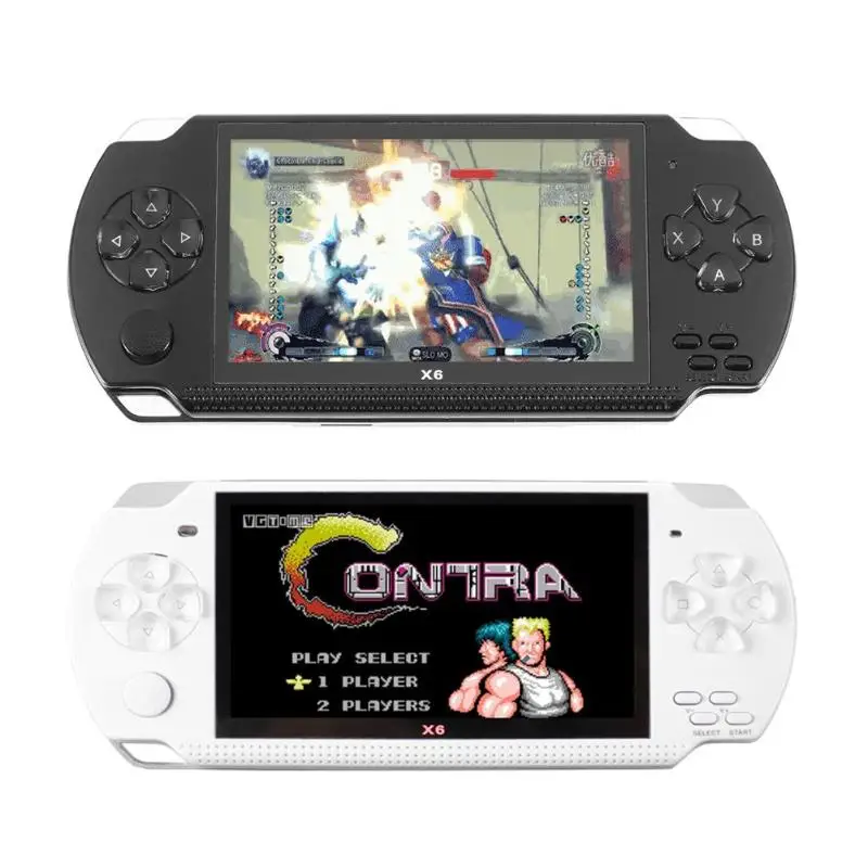 X6 4.3inch Portable Video Game Console built in 1000 free game Handheld 8G Memory Game Machine Game Player with 30 pixels camera 16