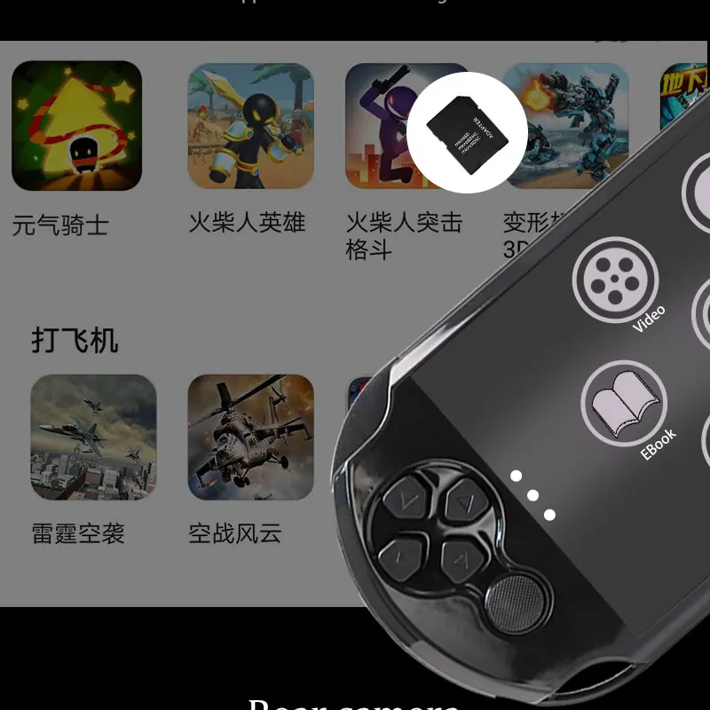 5.0 Inch Large Screen Built in 10000+ Games Handheld Game Player Support TV Out Put With Camera Multimedia Video Game Console 4