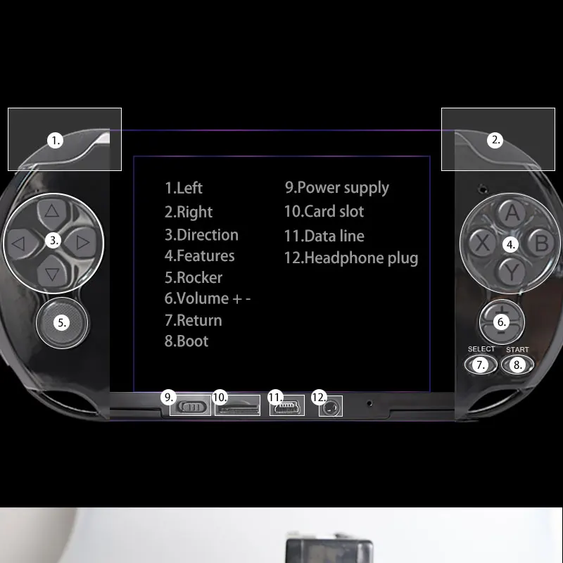 5.0 Inch Large Screen Built in 10000+ Games Handheld Game Player Support TV Out Put With Camera Multimedia Video Game Console 8