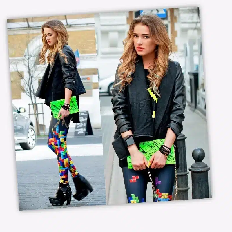 New 3D Printing Striped Women Leggings Tetris Sexy Leggins Tayt Fitness Legging Calzas Mujer Swarm Winter Jeggings Soft legins 8