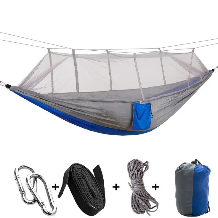 Ultralight Outdoor Camping Hunting Mosquito Net Parachute Hammock 2 Person Flyknit Hamaca Garden Hamak Hanging Bed Leisure Hamac 14