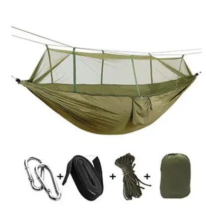 Ultralight Outdoor Camping Hunting Mosquito Net Parachute Hammock 2 Person Flyknit Hamaca Garden Hamak Hanging Bed Leisure Hamac 15