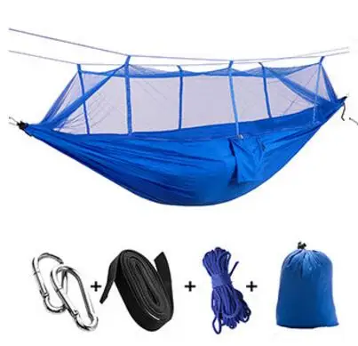 Ultralight Outdoor Camping Hunting Mosquito Net Parachute Hammock 2 Person Flyknit Hamaca Garden Hamak Hanging Bed Leisure Hamac 16