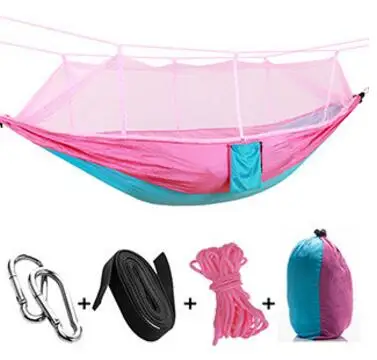 Ultralight Outdoor Camping Hunting Mosquito Net Parachute Hammock 2 Person Flyknit Hamaca Garden Hamak Hanging Bed Leisure Hamac 21