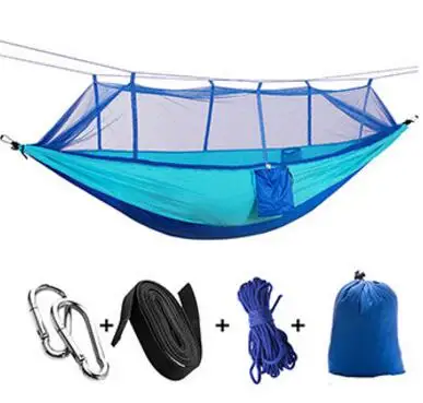 Ultralight Outdoor Camping Hunting Mosquito Net Parachute Hammock 2 Person Flyknit Hamaca Garden Hamak Hanging Bed Leisure Hamac 22