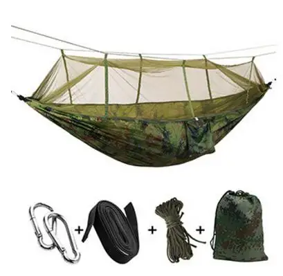 Ultralight Outdoor Camping Hunting Mosquito Net Parachute Hammock 2 Person Flyknit Hamaca Garden Hamak Hanging Bed Leisure Hamac 26