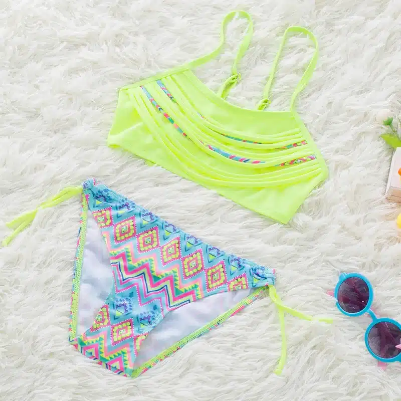 Girl Bikini 2019 Two Pieces Baby Girls Bathing Suits Girl Swimsuit Children Bikini Sets Kids Cartoon Swimwear Costumes Beachwear 7