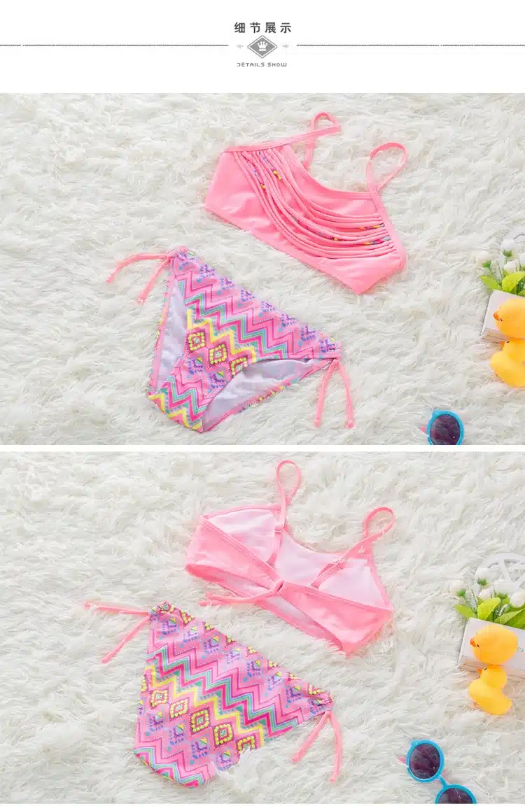 Girl Bikini 2019 Two Pieces Baby Girls Bathing Suits Girl Swimsuit Children Bikini Sets Kids Cartoon Swimwear Costumes Beachwear 8