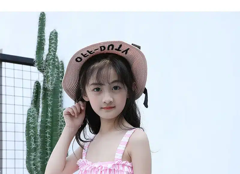 Princess Striped Girls Swimsuits Two Pieces Swim Wear Kids Bathing Suits Cute Beach Skirt 9-12Years Children Girls Swimwear 10