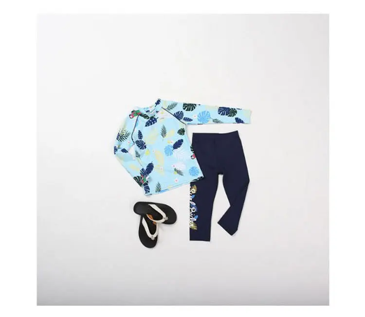 Children's Swimwear Baby Bikini 2019 Kids For Girls Children Child Swimsuit Trousers Split Big Boy Long Sleeve Pants Drying Girl 34