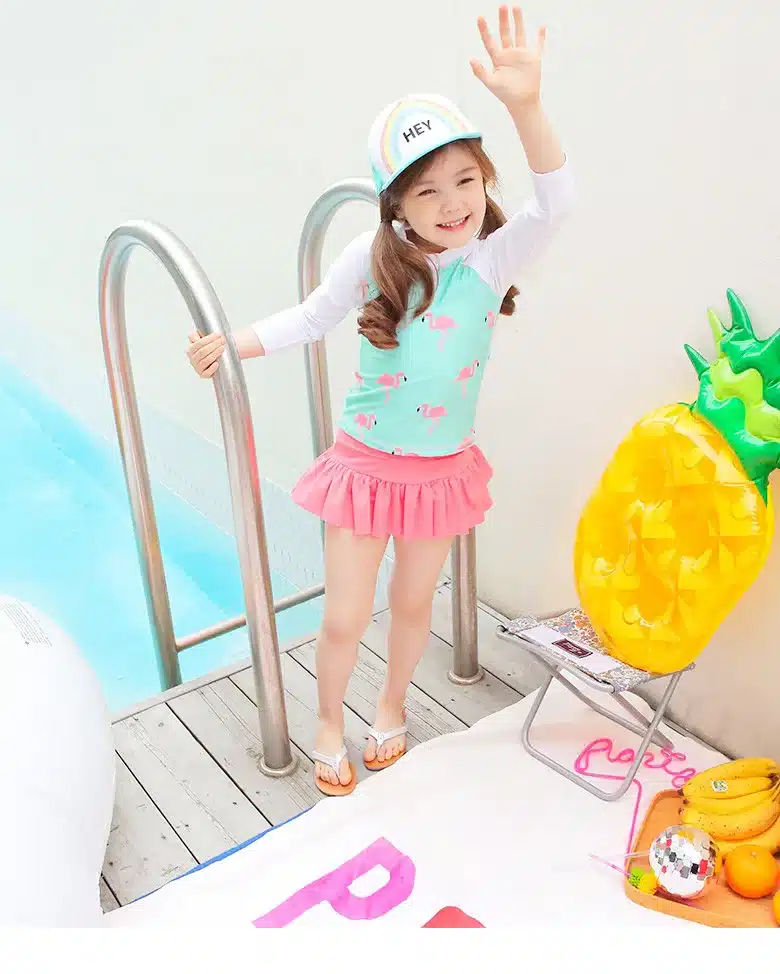 Children's Swimwear Baby Bikini 2019 Kids For Girls Child Girl Clothes Bathing Suits New Swimsuit Big Long Sleeve Split Skirt 32
