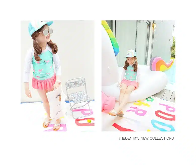 Children's Swimwear Baby Bikini 2019 Kids For Girls Child Girl Clothes Bathing Suits New Swimsuit Big Long Sleeve Split Skirt 35