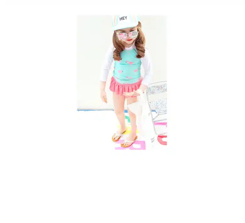 Children's Swimwear Baby Bikini 2019 Kids For Girls Child Girl Clothes Bathing Suits New Swimsuit Big Long Sleeve Split Skirt 40