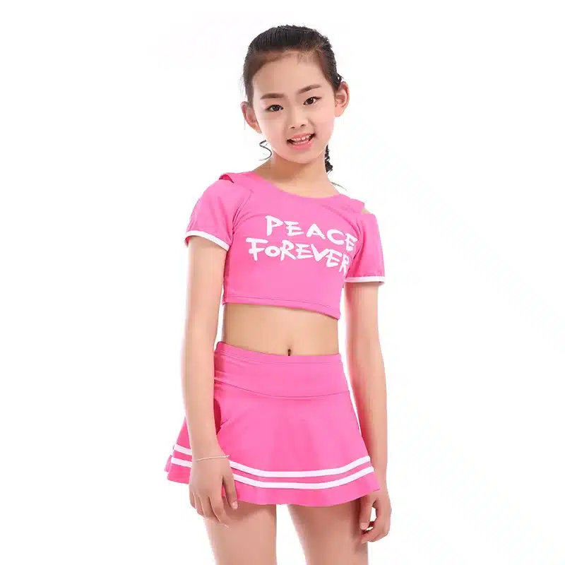 Children Swimwear Girls Print Two Pieces Swim Suits Cute Princess Girl Swimsuit Kids Tankini Bathing Suits Beach Skirt Swim Suit 1