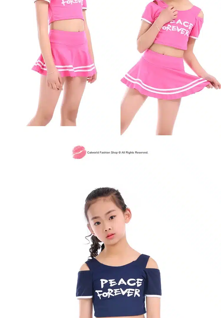 Children Swimwear Girls Print Two Pieces Swim Suits Cute Princess Girl Swimsuit Kids Tankini Bathing Suits Beach Skirt Swim Suit 2