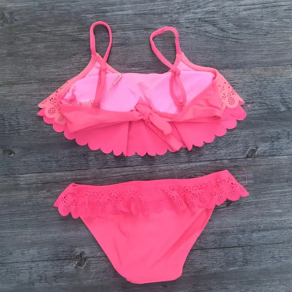 Children's Split Hollow Swimsuit Biquini Swimwear Girl Children Swimwear Two Pieces Swimming Suit for Girls Kids Bathing Suit 9