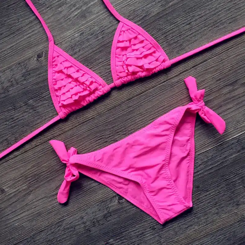 Girl Swimsuit 2 Pieces Suits For Swimming Falbala Children Swimwear Girls Bikinis Set Kids Biquini Infantil Bathing Suit 11