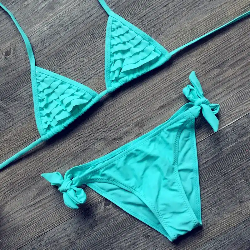 Girl Swimsuit 2 Pieces Suits For Swimming Falbala Children Swimwear Girls Bikinis Set Kids Biquini Infantil Bathing Suit 14