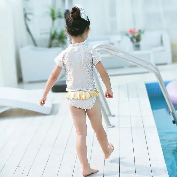 2-8 Years Baby Girls Swimsuits Cartoon Cat Leopard Print Style Children Swimwear Cute Toddlers Kids Hot Springs Bathing Suits 11