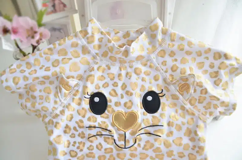 2-8 Years Baby Girls Swimsuits Cartoon Cat Leopard Print Style Children Swimwear Cute Toddlers Kids Hot Springs Bathing Suits 19