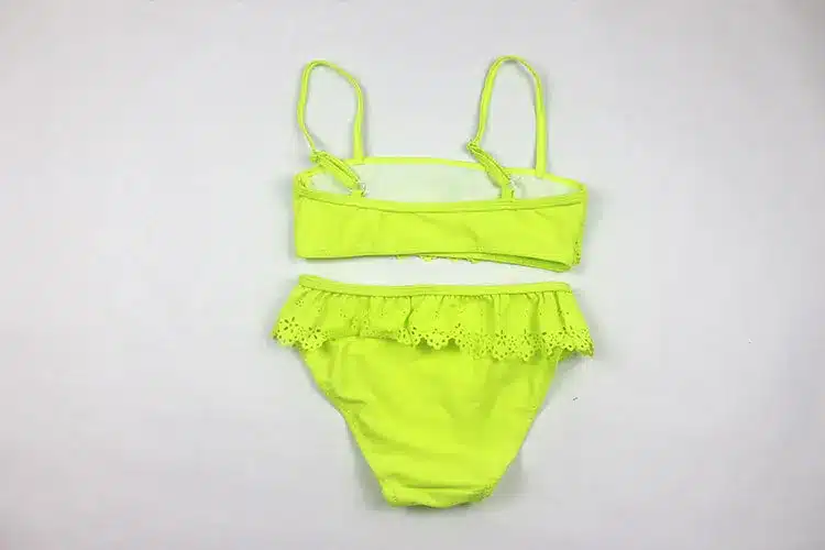 Girl Hollow Flower Split Swimsuit Girl Swimwear Kid 3T-14T Two Pieces Swimsuit Pink Bathing Suit Girls Bikini Kids Swimming Suit 4