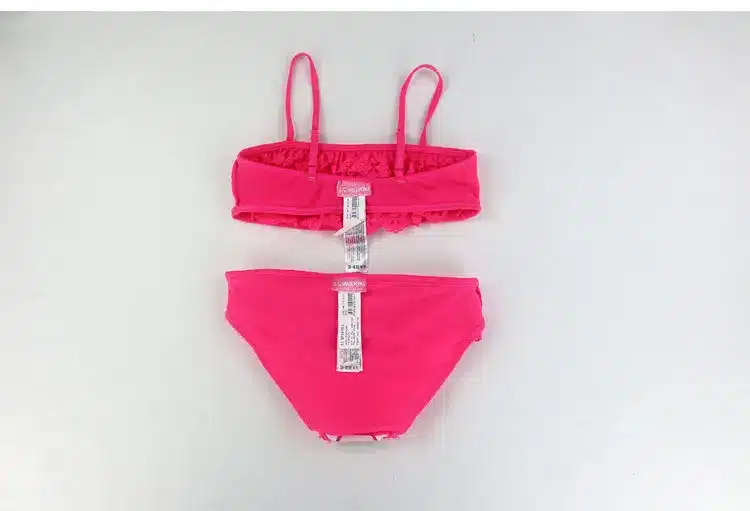 Girl Hollow Flower Split Swimsuit Girl Swimwear Kid 3T-14T Two Pieces Swimsuit Pink Bathing Suit Girls Bikini Kids Swimming Suit 13