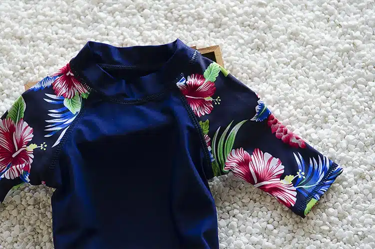 Children Beach Swimwear Girl Swimsuit Print 2 Pieces Swim Suits For Hot Springs Bathing Suit Sunblock Kids Swimsuits 1-6Y 11