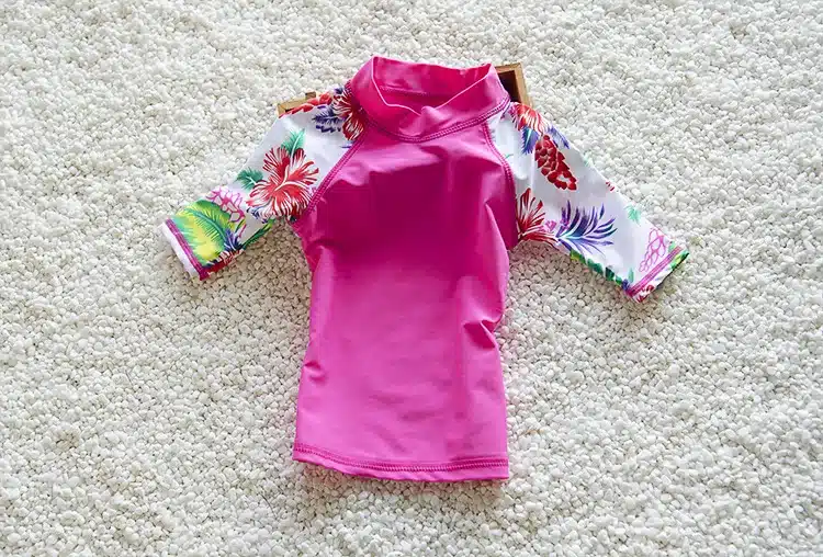 Children Beach Swimwear Girl Swimsuit Print 2 Pieces Swim Suits For Hot Springs Bathing Suit Sunblock Kids Swimsuits 1-6Y 15