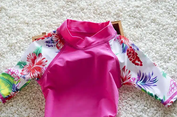 Children Beach Swimwear Girl Swimsuit Print 2 Pieces Swim Suits For Hot Springs Bathing Suit Sunblock Kids Swimsuits 1-6Y 16