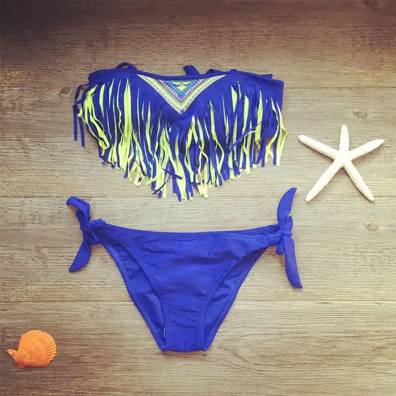 Girls Bathing Suit 2019 Children Swimwear Tassel Bikini Set for Girls Kids Two Piece Swimsuit Baby Girls Swimming Suits Infantil 1