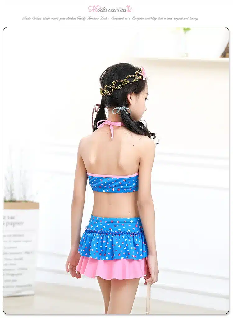 2019 Latest Bikini Swimwear Girl Children Swimsuit Children Swimming Wear Skirt Sexy Bikini Swimsuit Kids Floral Bathing Suit 9