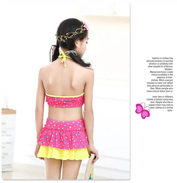 2019 Latest Bikini Swimwear Girl Children Swimsuit Children Swimming Wear Skirt Sexy Bikini Swimsuit Kids Floral Bathing Suit 12