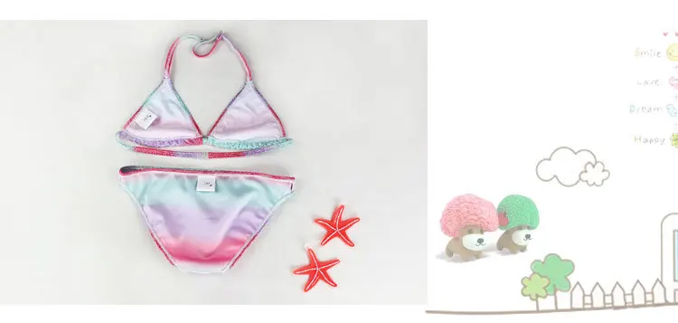 New Girl Silver Pressed Bikini Children Swimsuit Teenage Girl Two Pieces Swimwear Bling Bling Patchwork Bathing Suit Kids Bikini 13