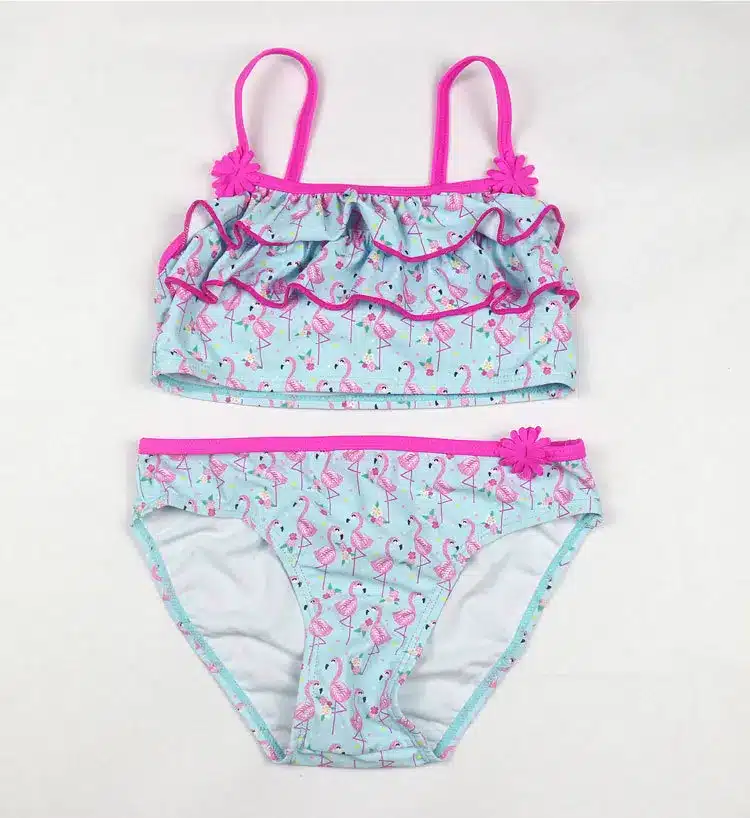 New Girl Swimwear Cute Child Bikini Kids Two Pieces Swimsuit Children Beachwear Bathing Suit Cake Print Girl Bikinis Set 9
