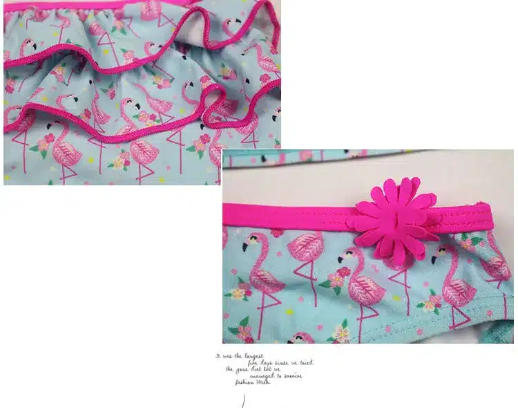 New Girl Swimwear Cute Child Bikini Kids Two Pieces Swimsuit Children Beachwear Bathing Suit Cake Print Girl Bikinis Set 11