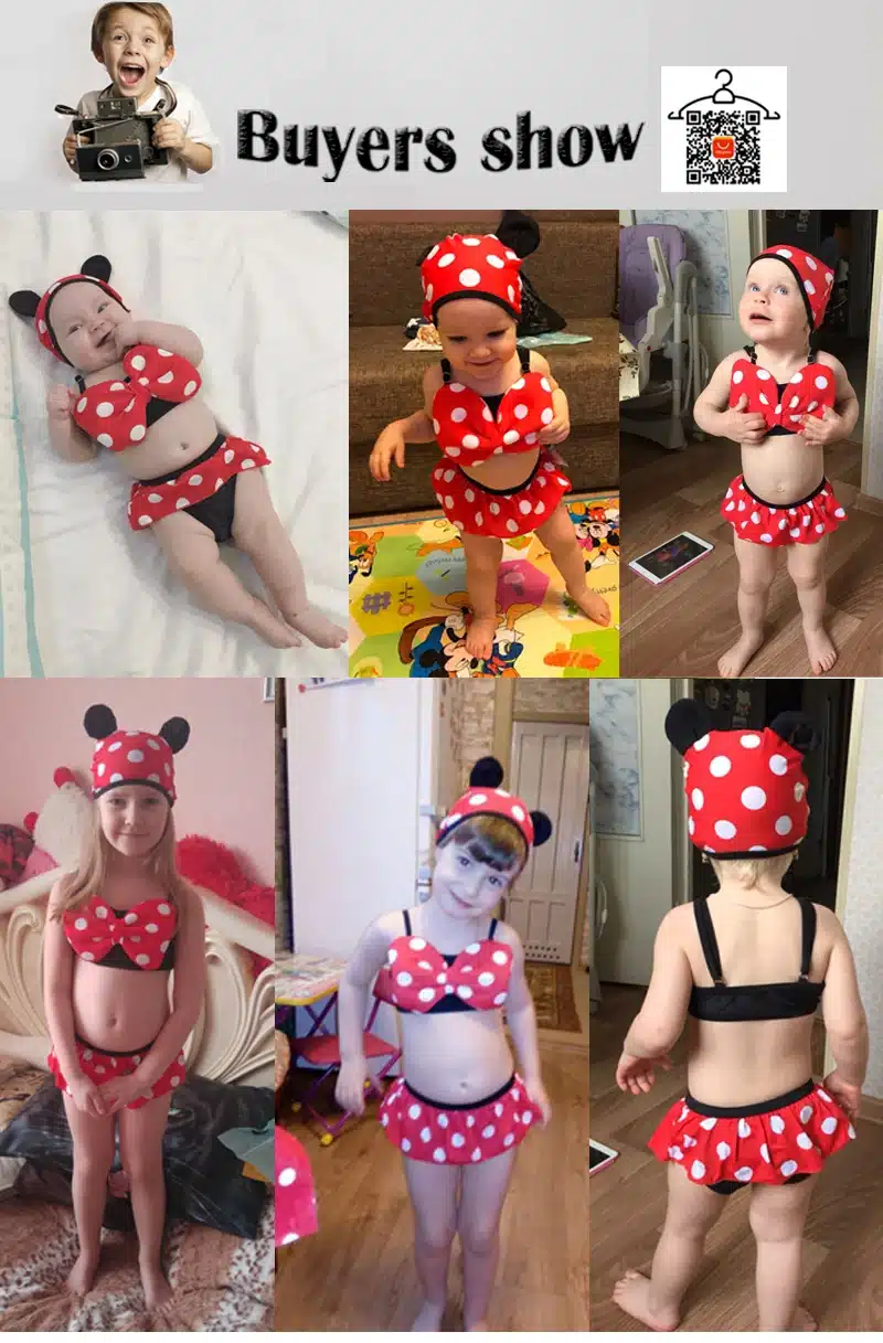 1-8Y Baby girls swimwear two pieces Summer beach baby swim Toddler bathing suit swimsuit kids princess Bikini infant swimwear 15