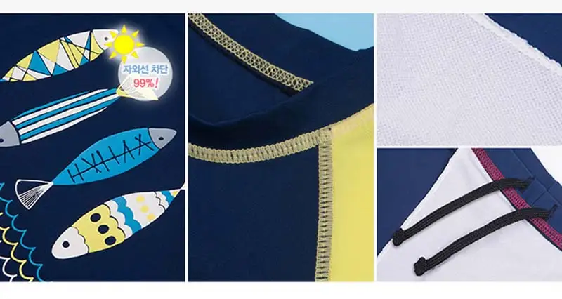 2-10Y Kids Swimwear Children Boys Beach Rash Guards 3Pcs Baby Boy Cartoon Long Sleeve Sunscreen Quick-drying Swimsuit Bathsuit 21