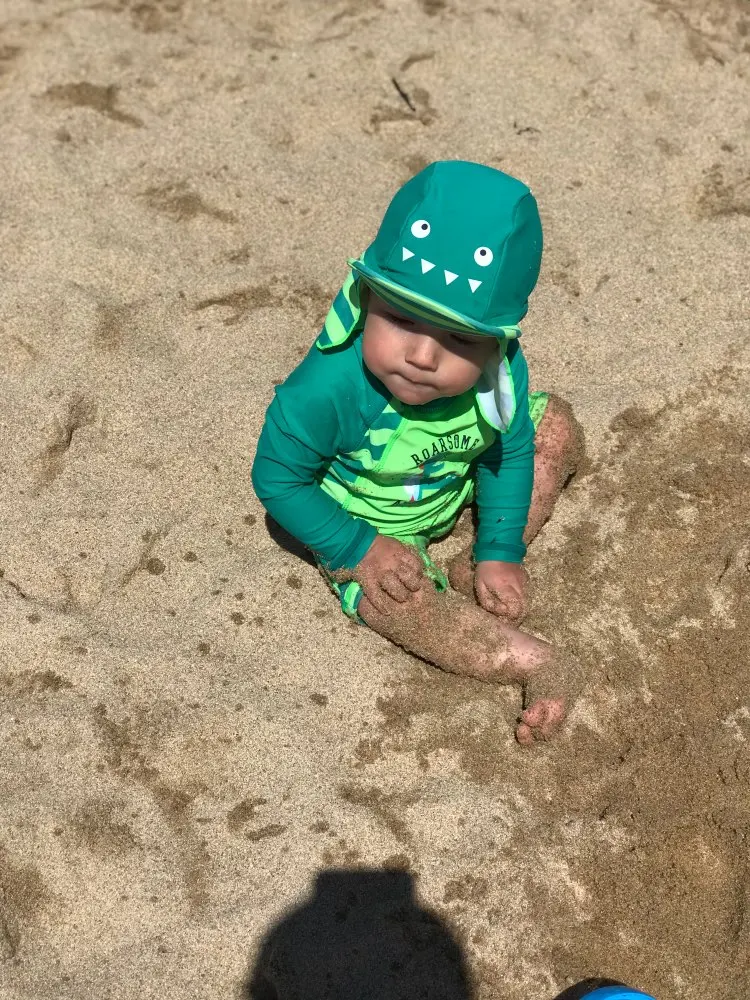 Chilren Swimsuit Baby Boy Handsome Dinosaur Beach Sunscreen Clothing Kids Rash Guard Baby Boy Swimwear And Cap In One Set 11