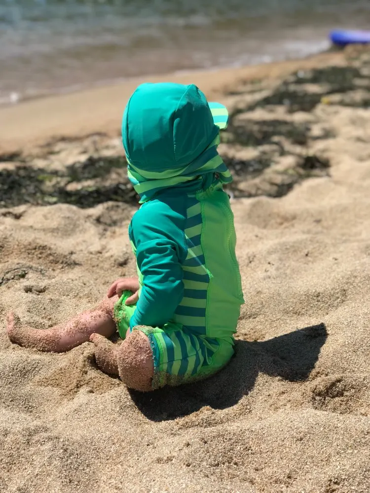 Chilren Swimsuit Baby Boy Handsome Dinosaur Beach Sunscreen Clothing Kids Rash Guard Baby Boy Swimwear And Cap In One Set 12